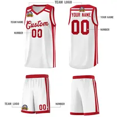 White Red Color Charge Series Basketball Jersey 5