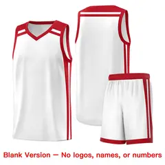 White Red Color Charge Series Basketball Jersey 7