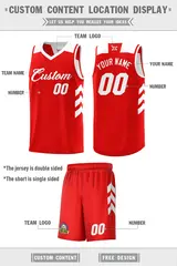 White Red Double Side Sets Men Basketball Jersey 2
