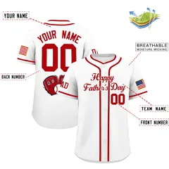 White Red Father's Day Classic Baseball Jersey 2