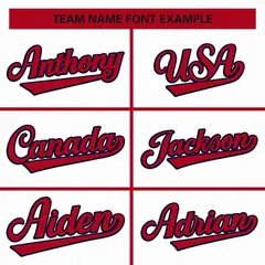 White Red Full Button Classic Authentic Baseball Jersey 3