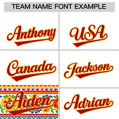 White Red Gold Graffiti Mexican Style Baseball Jersey 4