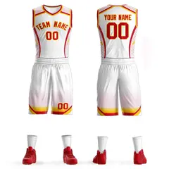 White Red-Gold Graffiti Points Element Basketball Jersey 1