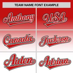 White Red Gradient Authentic Baseball Jersey 3