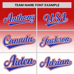 White Red Gradient Authentic Baseball Jersey 3