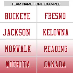 White Red Gradient Fashion Authentic Football Jersey 3