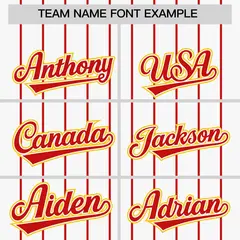White Red Gradient Stripe Fashion Sleeves Baseball Jersey 3