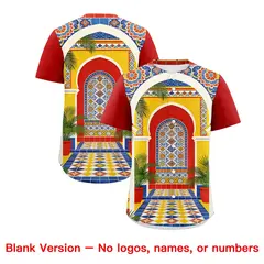 White Red Graffiti Mexican Style Baseball Jersey 2