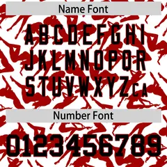 White Red Graffiti Pattern Baseball Jersey 4