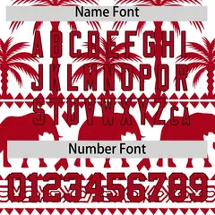 White Red Graffiti Pattern Bossinia Style Baseball Jersey 4