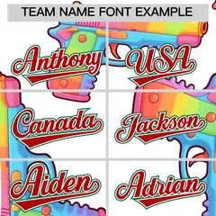 White Red Graffiti Pattern Wrinkle-Resistant Baseball Jersey 5