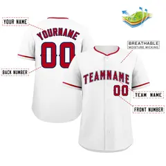 White Red-Gray Bull Classic Authentic Baseball Jersey 2