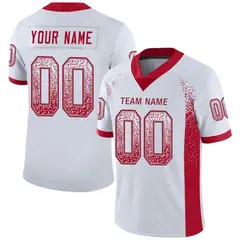White Red-Gray Drift Fashion Mesh Authentic Football Jersey 1