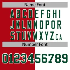 White Red-Green Two Tone Split Varsity Full-Snap Letterman Jacket 6