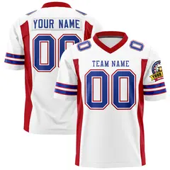 White Red Insert Color Design Authentic Football Jersey 1