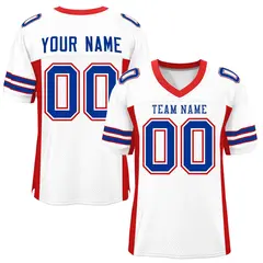 White Red Insert Color Mesh Authentic Football Jersey 1