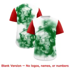 White Red Kelly Green Graffiti Mexican Style Baseball Jersey 2