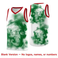 White Red Kelly Green Mexican Colors Graffiti Basketball Jersey 6