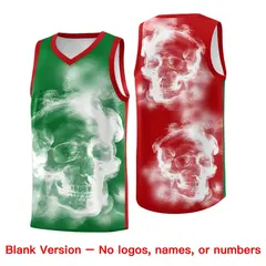 White Red Kelly Green Mexican Colors Graffiti Basketball Jersey 6