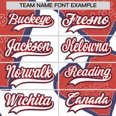 White Red Midnight Blue Mother's Day Graffiti Baseball Jersey 4