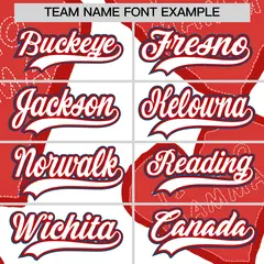 White Red Mother's Day Graffiti Baseball Jersey 4