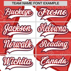 White Red Mother's Day Graffiti Quick Dry Baseball Jersey 4