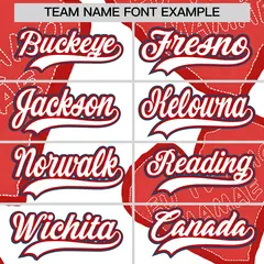 White Red Mother's Day Graffiti Quick Dry Baseball Jersey 4