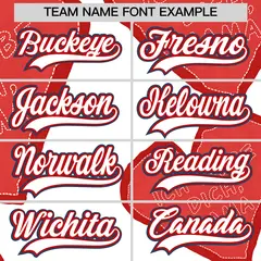 White Red Mother's Day Graffiti Stretch Baseball Jersey 4