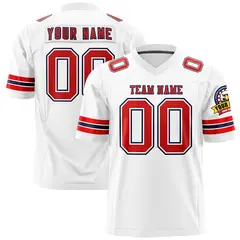White Red-Navy Classic Authentic Football Jersey 1