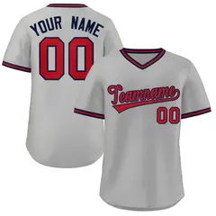 White Red Navy Classic Authentic Pullover Baseball Jersey 1
