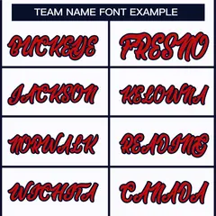 White Red-Navy Classic Style Hockey Jersey 3