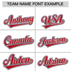 White Red Navy Flag Lace Sleeve Baseball Jersey 3