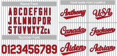 White Red-Navy Stripe Authentic Fashion Baseball Jersey 3
