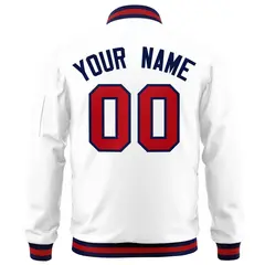 White Red-Navy Varsity Full-Zip Letterman Bomber Jacket 4