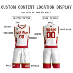 White Red-Old Gold Graffiti Lightning Basketball Jersey 3