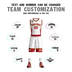 White Red-Old Gold Graffiti Lightning Basketball Jersey 4