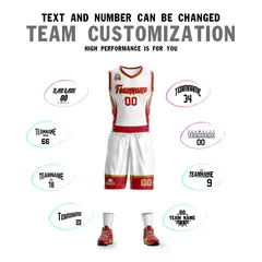 White Red-Old Gold Graffiti Lightning Basketball Jersey 4