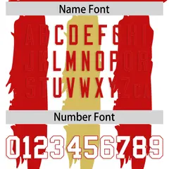 White Red Old Gold Graffiti Pattern Flag Football Jersey 4