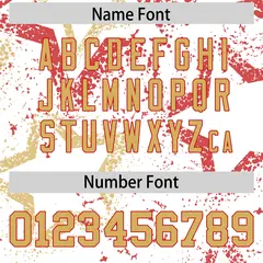 White Red-Old Gold Star Graffiti Football Jersey 4