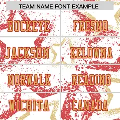White Red-Old Gold Star Pattern Authentic Football Jersey 3