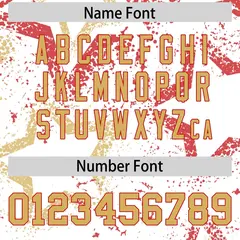 White Red-Old Gold Star Pattern Authentic Football Jersey 4