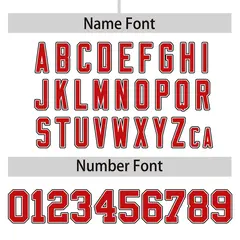 White Red Phonetic Rhythm Authentic Baseball Jersey 4