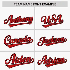 White Red Phonetic Rhythm Authentic Baseball Jersey 3