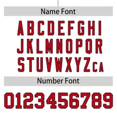White Red Phonetic Rhythm Authentic Baseball Jersey 4