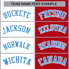 White Red Powder Blue Split Varsity Full-Snap Letterman Jacket 5