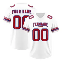 White Red Retro Sleeve Line Authentic Football Jersey 1