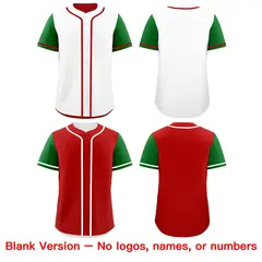 White Red Reversible Raglan Sleeves Baseball Jersey 9