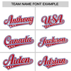 White Red Royal Blue American Flag Graffiti Split Independence Day Baseball Jersey 3
