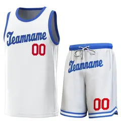 White Red-Royal Classic Sets Basketball Jersey 1
