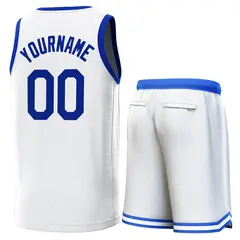 White Red-Royal Classic Sets Basketball Jersey 3